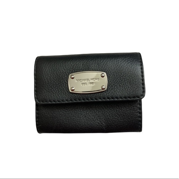 Michael kors black leather mini wallet - Picture 1 of 11